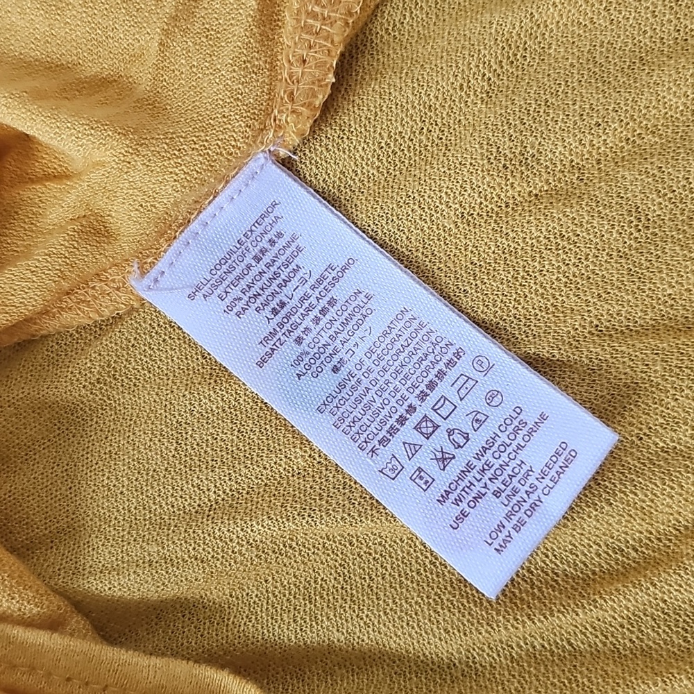 NWOT Free People Fiesta Nueva Embroidered Tunic Top Yellow XS Oversized - Picture 5 of 8